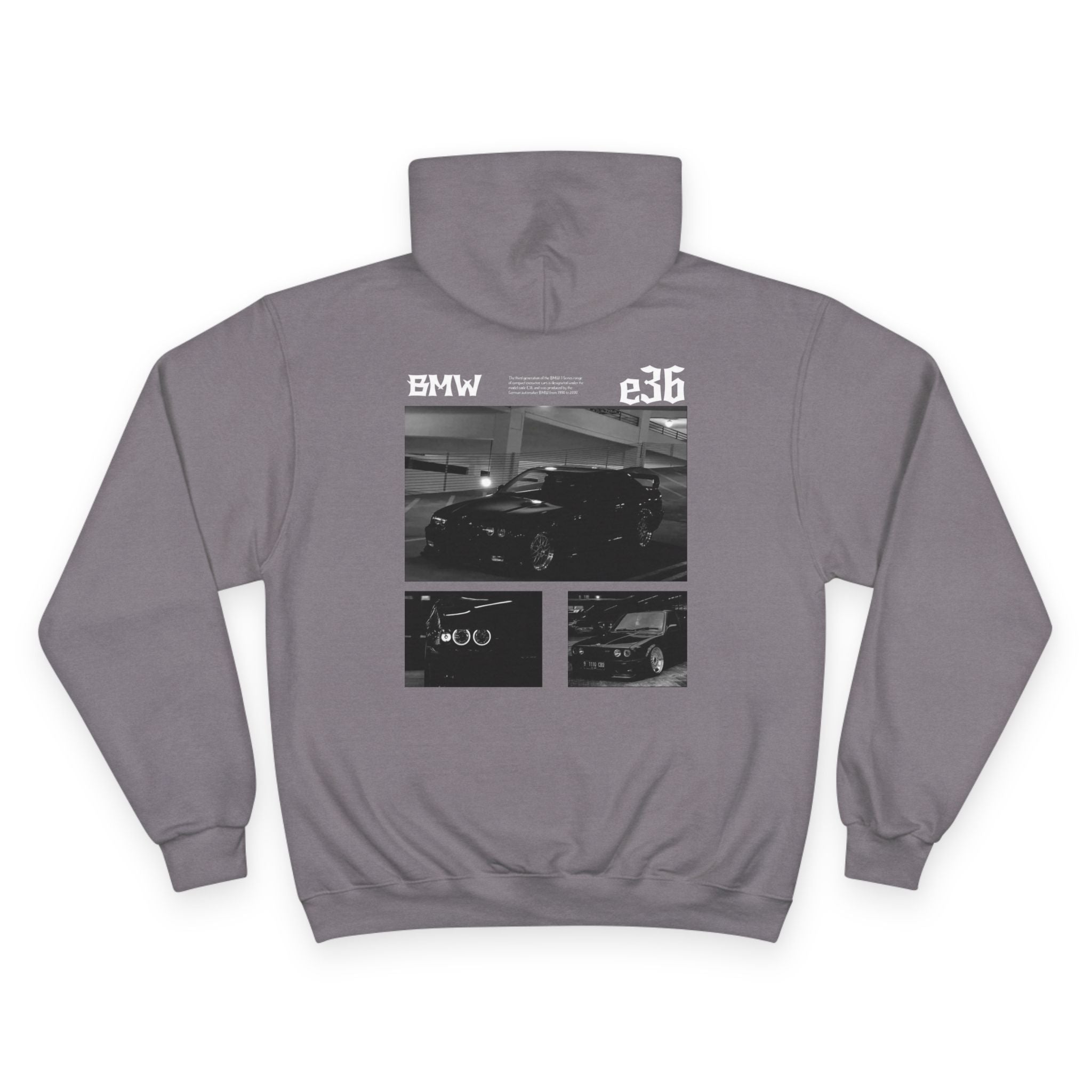 BMW E36 Champion Hoodie - Stylish Black Sweatshirt for Car Enthusiasts